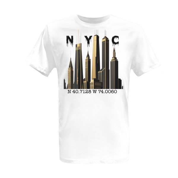 NYC Skyline Zlata silueta